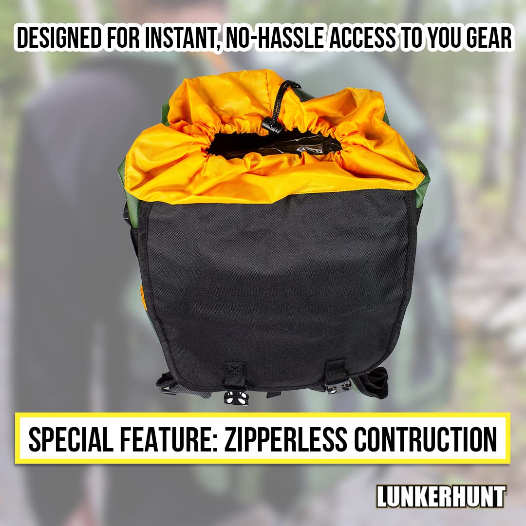 **Lunkerhunt Fishing Backpack with Rod Holders – Waterproof 30L Tactical Gear Bag for Anglers | Includes 3 Tackle Boxes | Lightweight & Spacious for Freshwater & Saltwater Fishing**