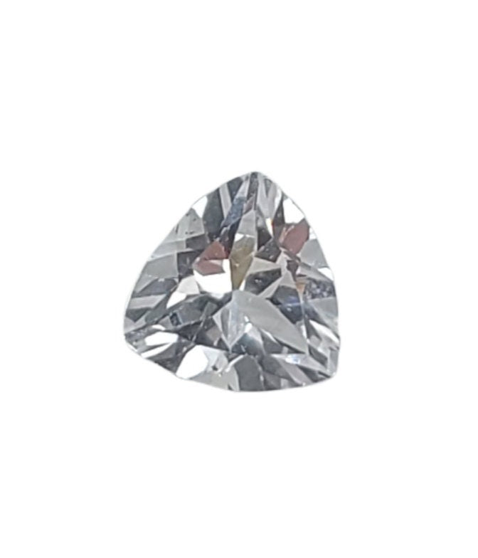 1.51ct Natural White Clear Sapphire Loose Stone - 7mm Trillion Cut VVS Clarity, September Birthstone, Diamond Alternative for Jewelry Making & Engagement Rings