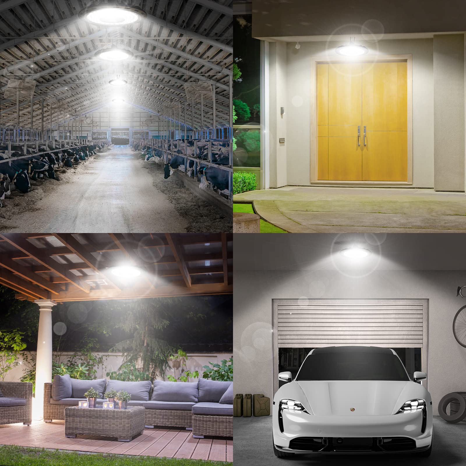 3000LM Dual Head Solar Lights for Indoor & Outdoor Use - IP65 Waterproof Motion Sensor Security Lighting with Remote - Perfect for Barn, Patio, Chicken Coop, Gazebo, Garage, Shed & Yard Safety Lighting