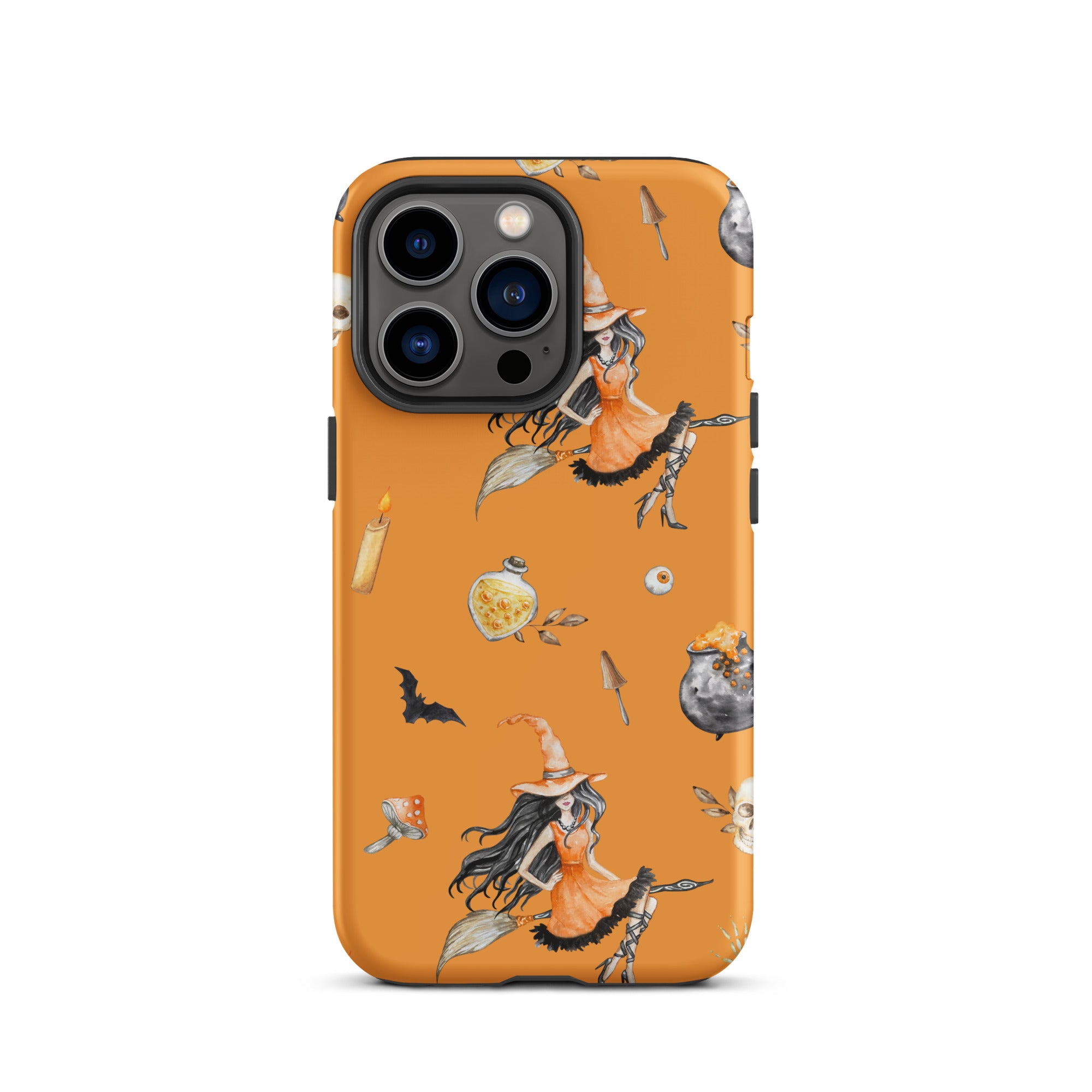 Premium Witch's Broomstick iPhone Case - Durable Protective Cover for iPhone 13/14/15 Pro Max - Perfect for Halloween, Cosplay & Witch-Themed Parties