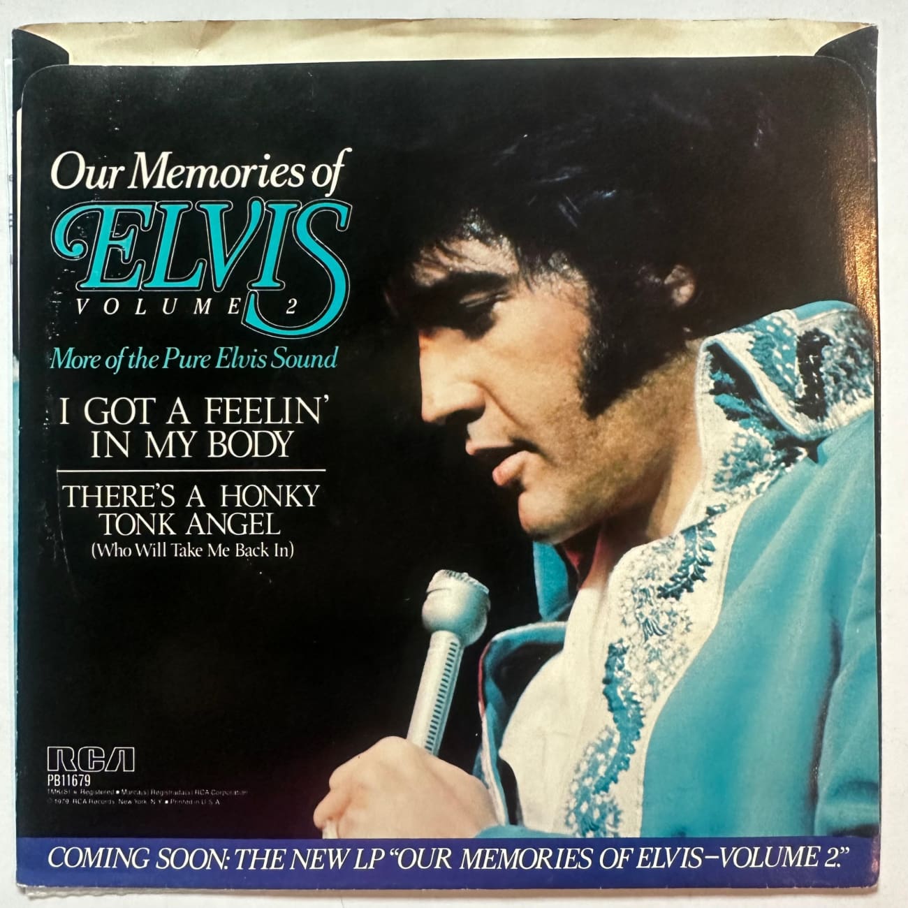 Elvis Presley - Honky Tonk Angel 45 RPM Vinyl Record - Our Memories of Elvis Vol. 2 - Collectible Music Memorabilia for Fans & DJs - Perfect for Vintage Music Collections & Retro Parties