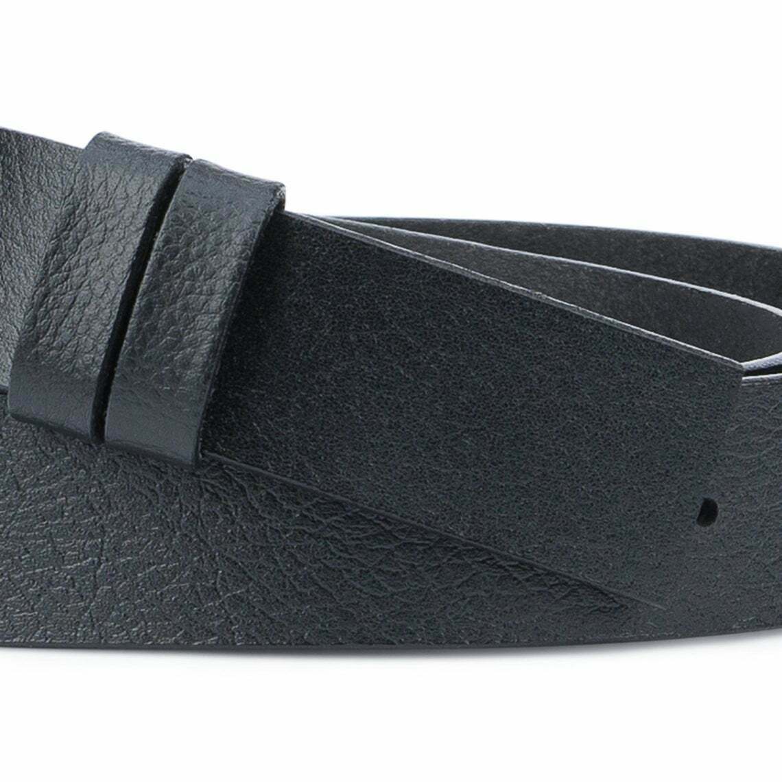 Ferragamo Men's Genuine Leather Belt - 35mm Black Buckleless Strap Replacement for Dress Pants & Formal Wear | Premium Italian Leather Accessory