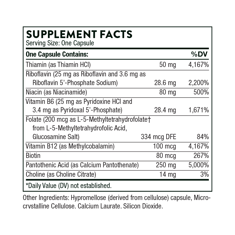 Premium Stress B Complex Vitamins - High Potency B12, B6 & B Vitamins for Energy, Mood & Stress Support - Daily Supplement for Busy Lifestyles & Work Stress Relief