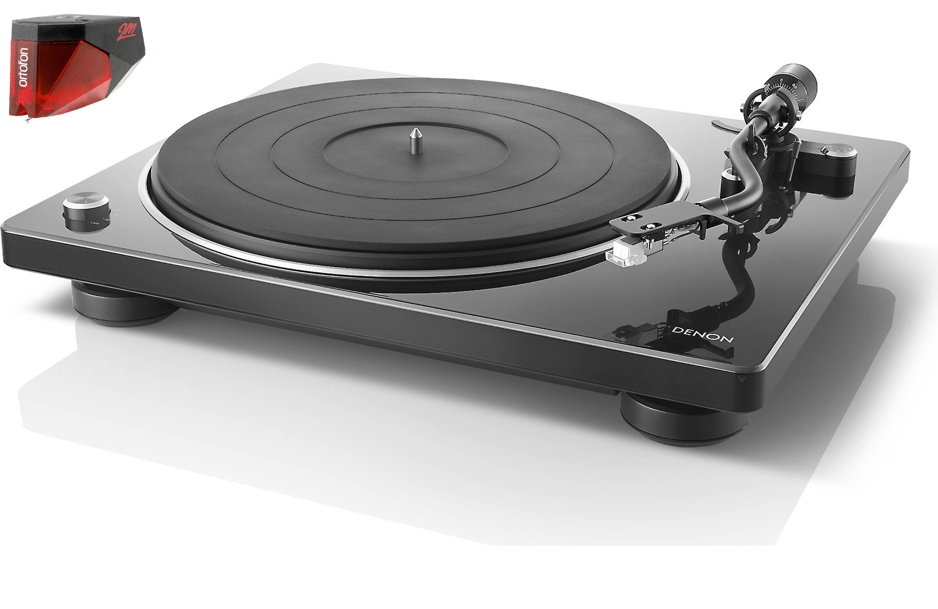 Denon DP-400 Fully Automatic Turntable with Ortofon 2M Red Cartridge - Hi-Fi Vinyl Record Player for Home Audio & DJ Setup - Perfect for Audiophiles & Music Enthusiasts