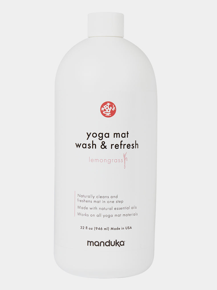 Manduka Yoga Mat Cleaner & Refresher Spray - 32 oz, Lemongrass Scent - Deep Cleans & Deodorizes for Home, Studio & Travel Use