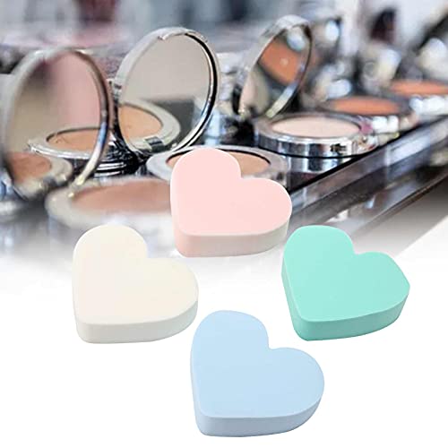 4Pcs Heart-Shaped Makeup Sponge Set - Soft Beauty Blender Puff for Flawless Foundation & Concealer Application - Perfect for Parties, Weddings & Everyday Makeup