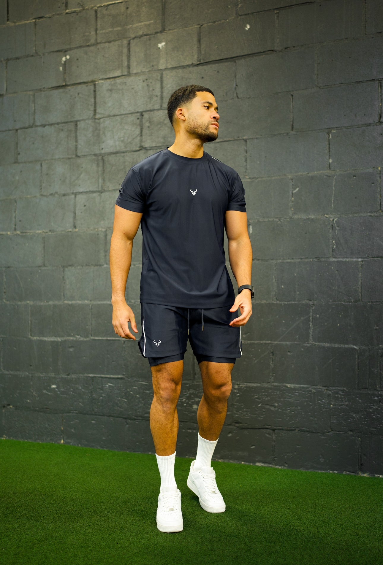 Cerus Black Flex 2-in-1 Running Shorts with Built-in Liner - Men's Athletic Workout & Gym Shorts for Running, Training, and Outdoor Activities