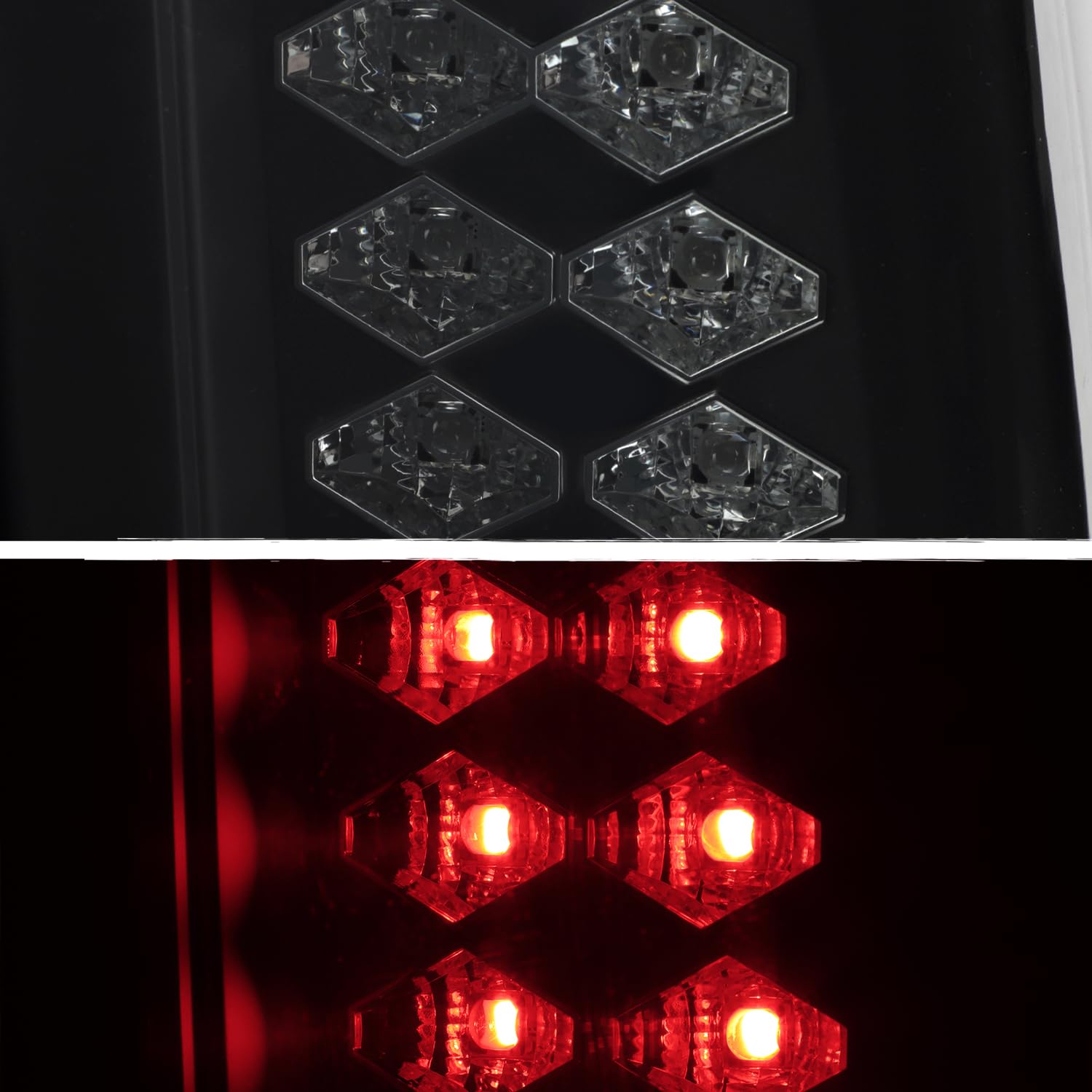 AKKON Black Smoke LED Tail Lights Brake Lamps Pair for 88-98 Chevy C/K Series & GMC Sierra Pickup Trucks - Durable Replacement for Enhanced Visibility and Style (Perfect for Night Driving, Off-Roading, and Custom Truck Upgrades)