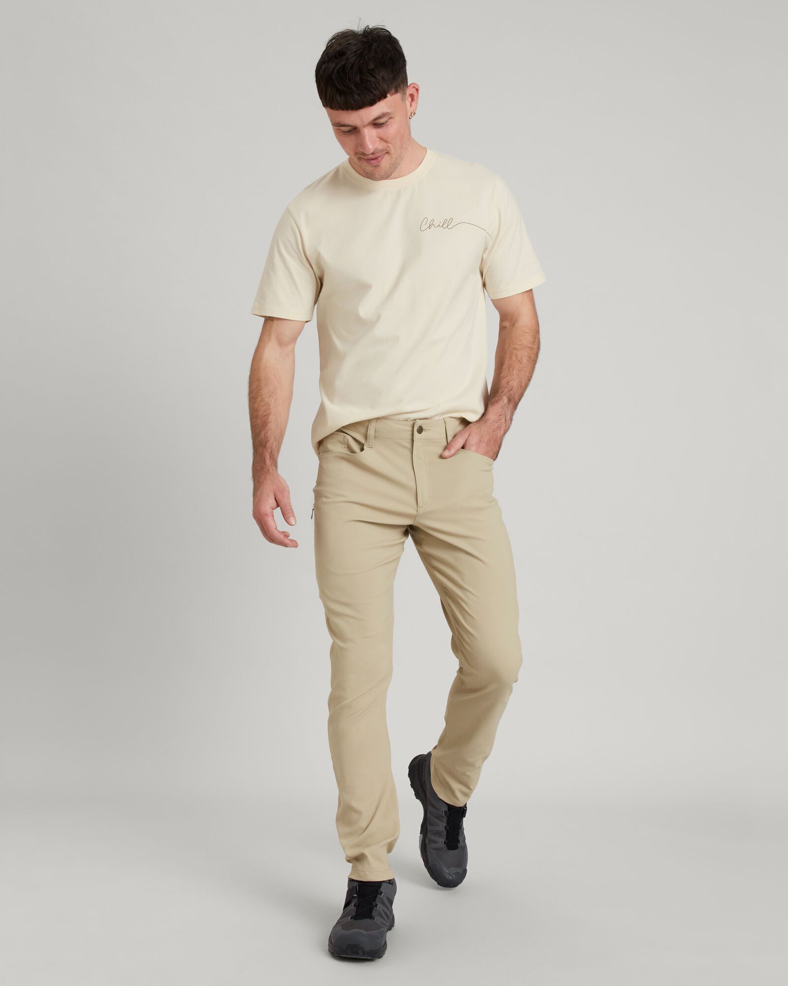 Men's Flight Pants - Regular Fit Olive Grey Cargo Pants for Outdoor Hiking, Travel & Casual Wear