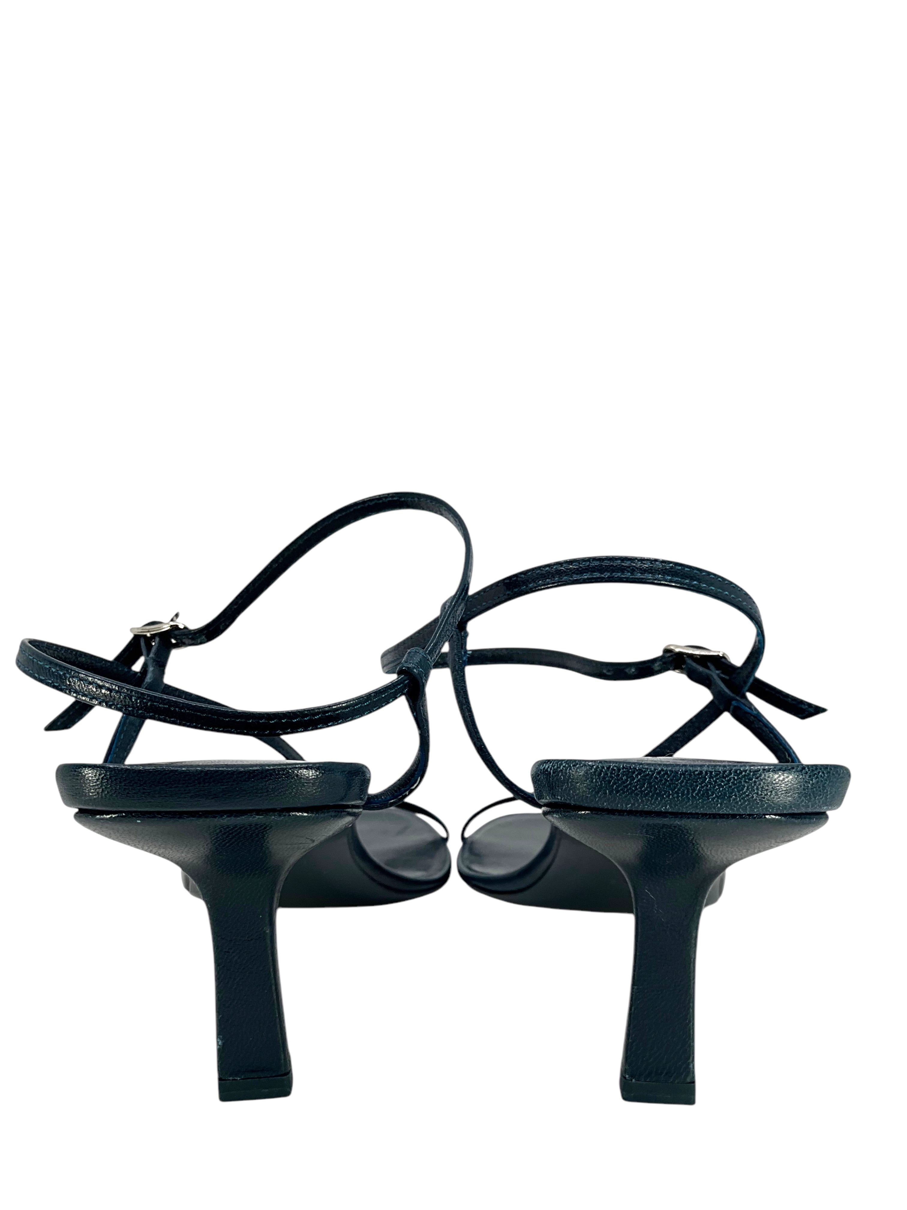 THE ROW Genuine Leather Bare Sandals Women's Size 9 - Comfortable Minimalist Nude Sandals for Summer, Beach, and Casual Outings
