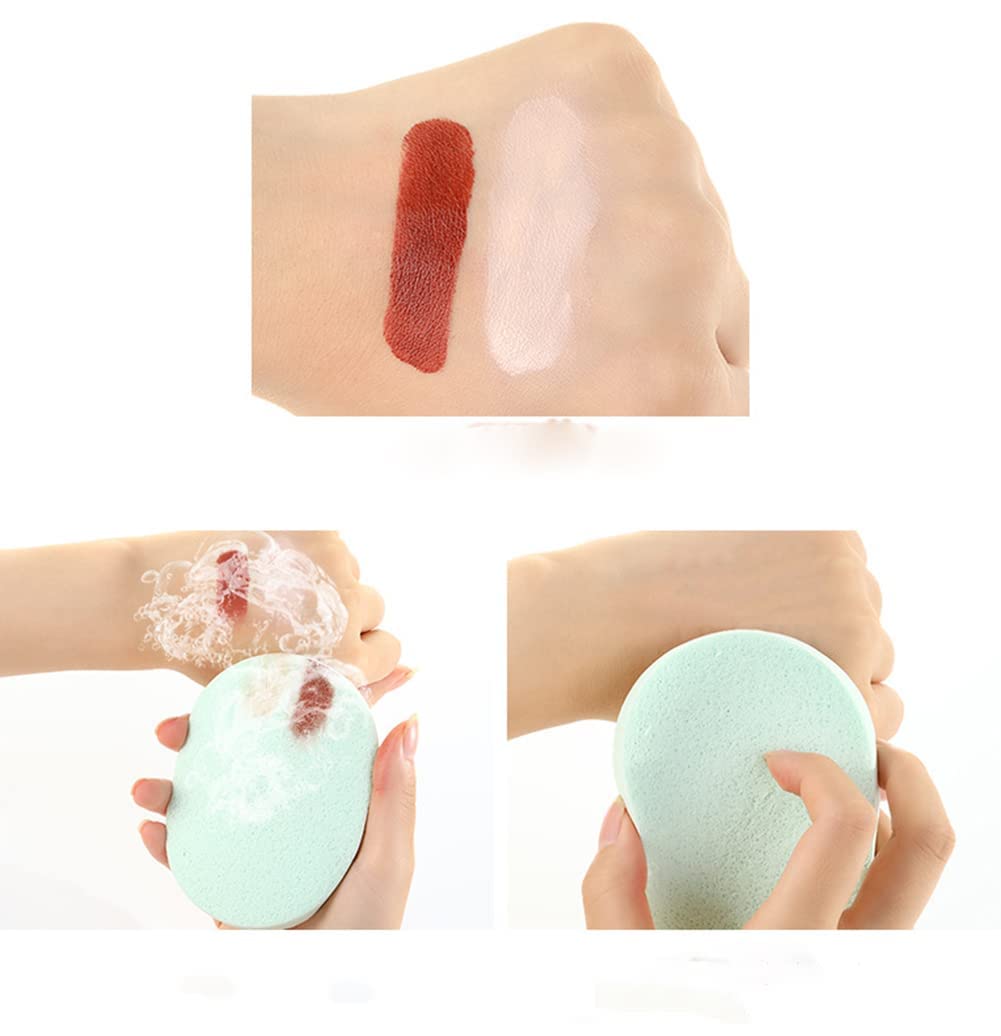Maple 4-Pack Reusable Facial Cleansing Sponges - Gentle Makeup Remover & Exfoliating Puff for Sensitive Skin | Oval Shape for Face Washing & Powder Application | Perfect for Daily Skincare & Travel