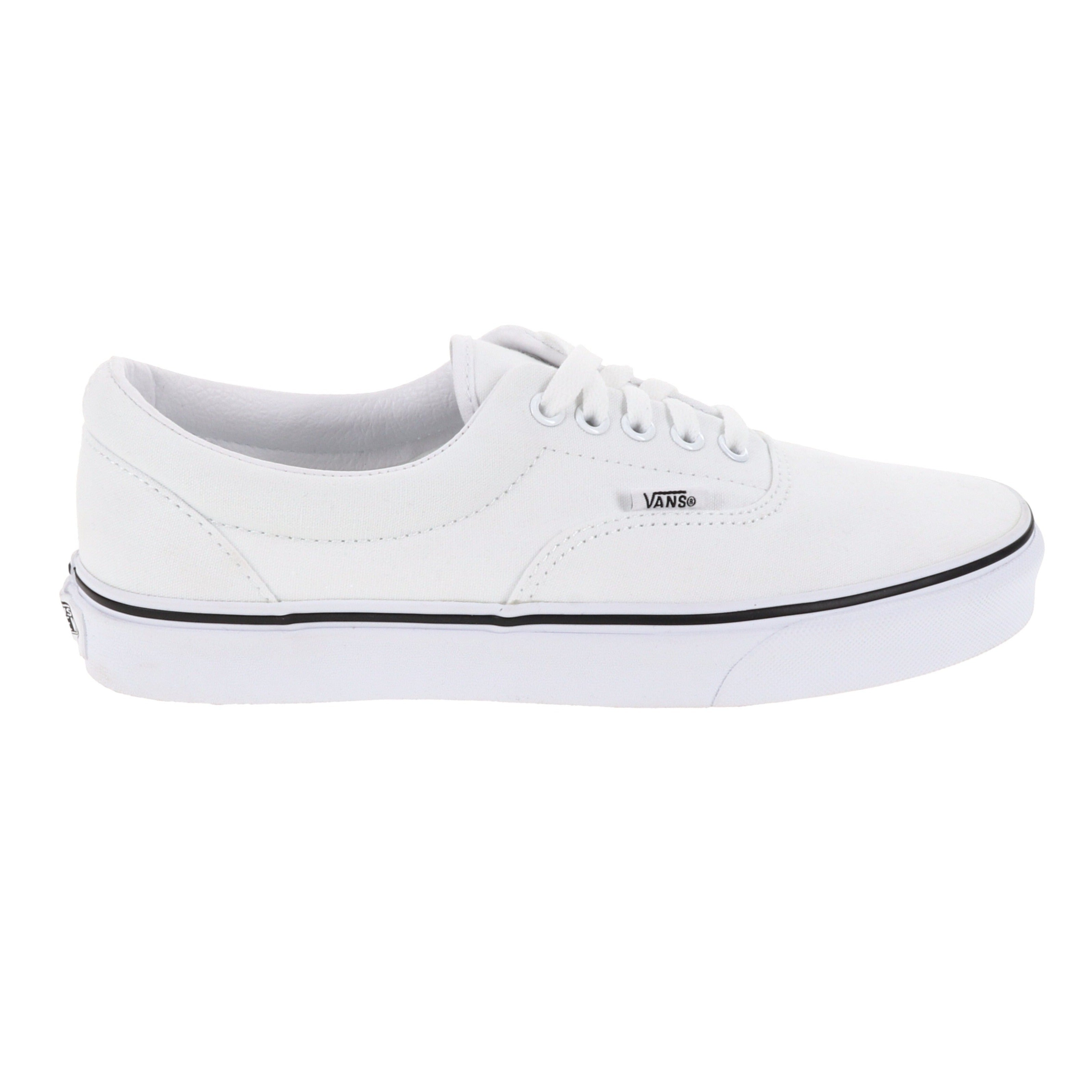 Vans Era White Skate Shoes for Men & Women - Classic Canvas Sneakers for Casual Wear, Street Style & Skateboarding