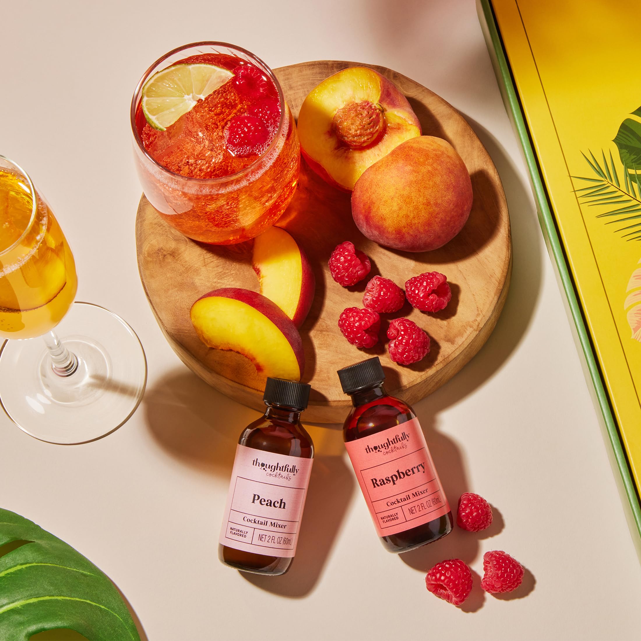 Thoughtfully Cocktails Natural Cocktail Mixer Gift Set - 15 Classic Flavors (Mojito, Pina Colada, Peach & More) | Alcohol-Free Drink Mixers | Perfect for Parties, Weddings & Home Entertaining