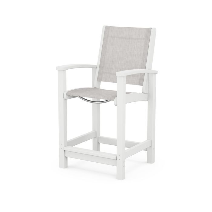 POLYWOOD Coastal Counter Chair - Durable Outdoor Bar Stool for Patio, Deck & Poolside - Weather-Resistant & Low Maintenance