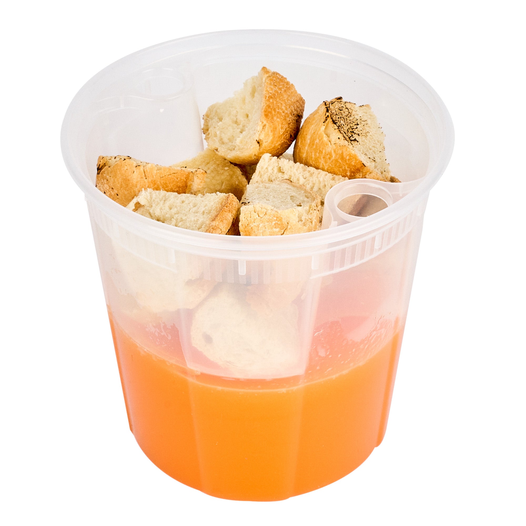 16 oz Clear Round Plastic Soup Container Insert - Fits 32/40/48 oz Containers, Microwave Safe (50-Pack) - Perfect for Takeout, Catering & Restaurant Food Storage
