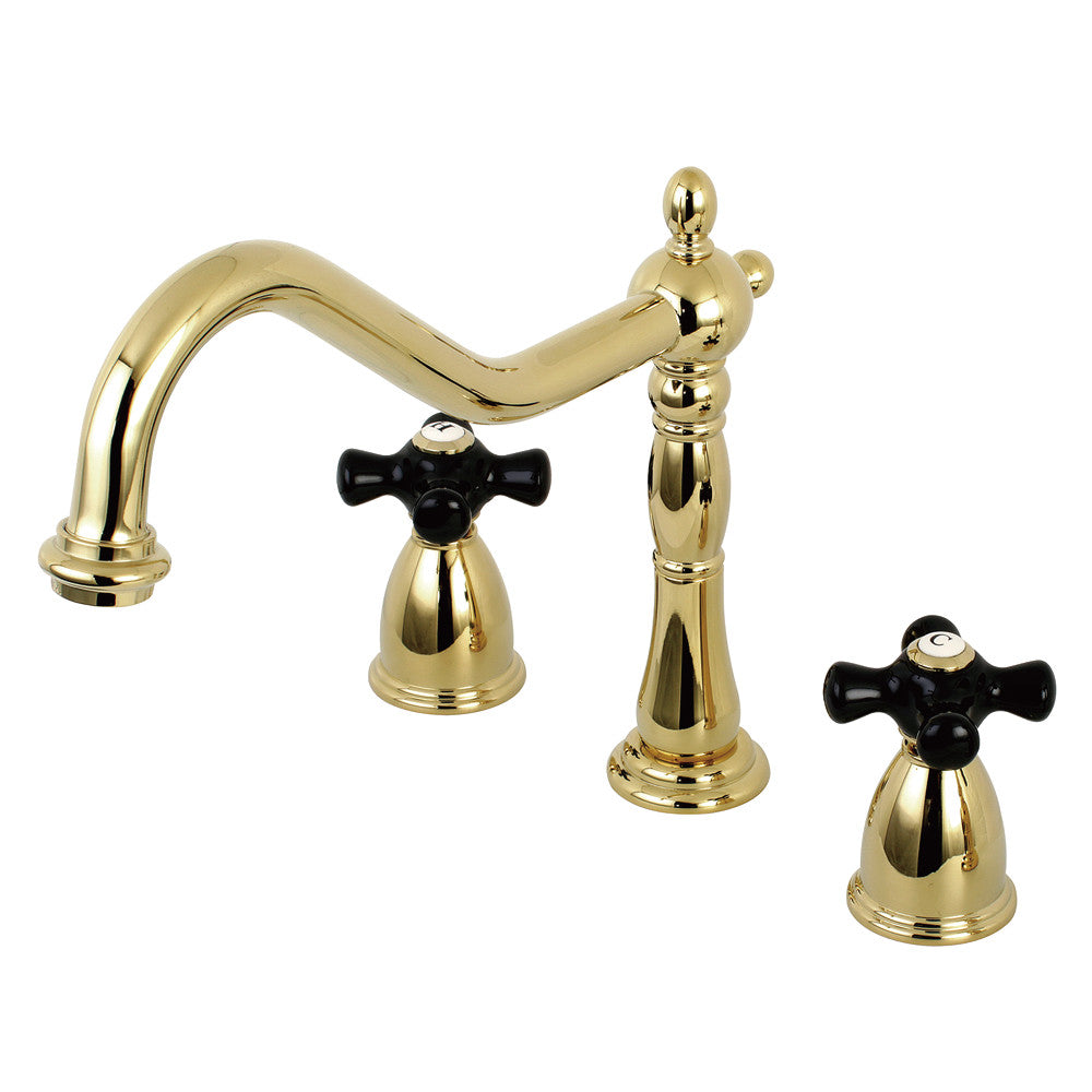 Kingston Brass KB1795PKXLS Widespread Kitchen Faucet - Modern Pull-Down Sprayer, Oil Rubbed Bronze Finish for Farmhouse & Traditional Kitchens | Perfect for Cooking, Washing Dishes & Food Prep