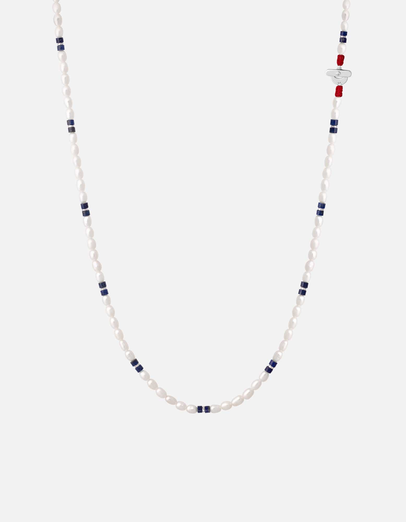Lapis Lazuli Pearl Necklace for Women - Sterling Silver Jewelry for Elegant & Formal Occasions