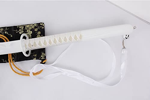 Japanese Katana Sword - Stainless Steel Bleach Anime Sode no Shirayuki White Cosplay Sword - Decorative Collectible for Halloween, Christmas & Anime Events - Unsharpened for Safe Display