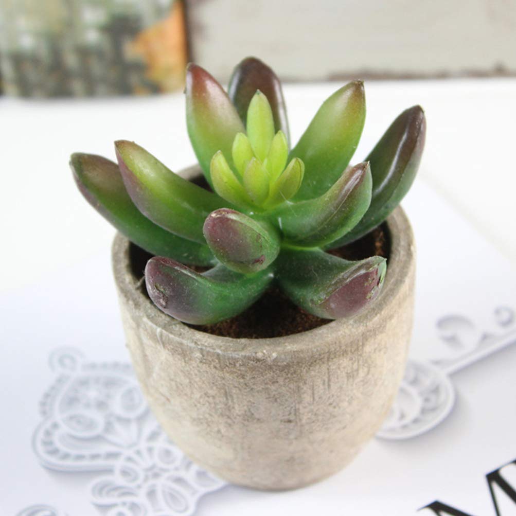 LIOOBO 3-Pack Artificial Succulent Plants in Pots - Realistic Fake Succulents for Home Decor, Office Desk, Wedding Centerpieces & Party Decorations