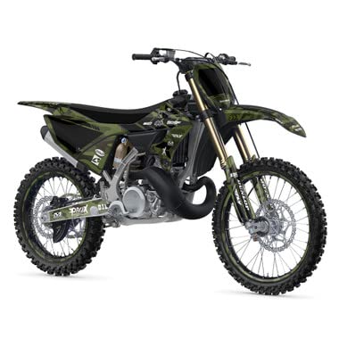 2022-2025 YZ 125 Apache Green Senge Graphics Complete Kit - Compatible with Yamaha Dirt Bike - High-Quality Decal Sticker Set for Motocross & Off-Road Racing