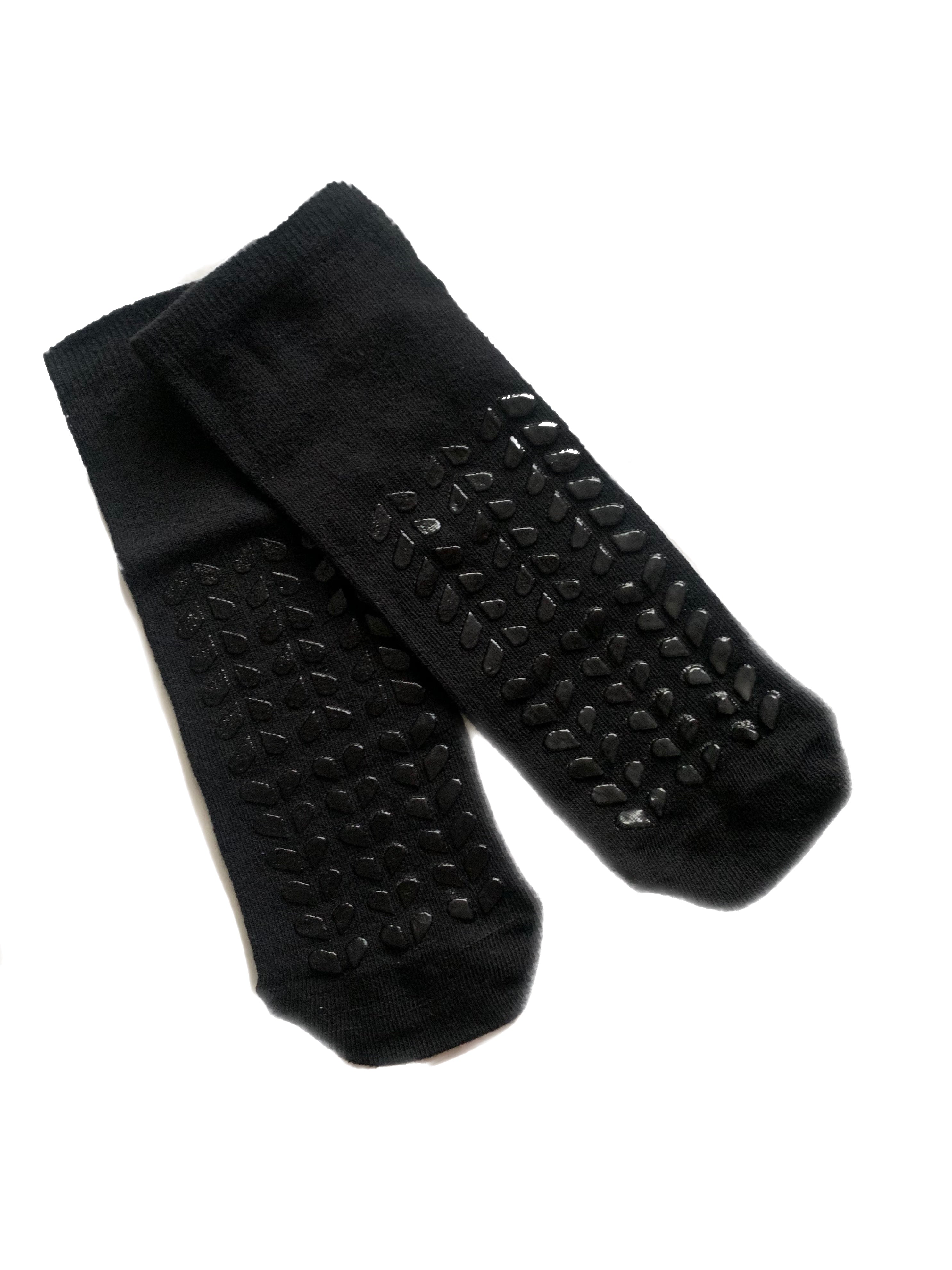 Premium Cotton Tawaf Socks with Non-Slip Grip Soles - Black - Comfortable & Breathable for Hajj, Umrah & Islamic Prayer at Mosques