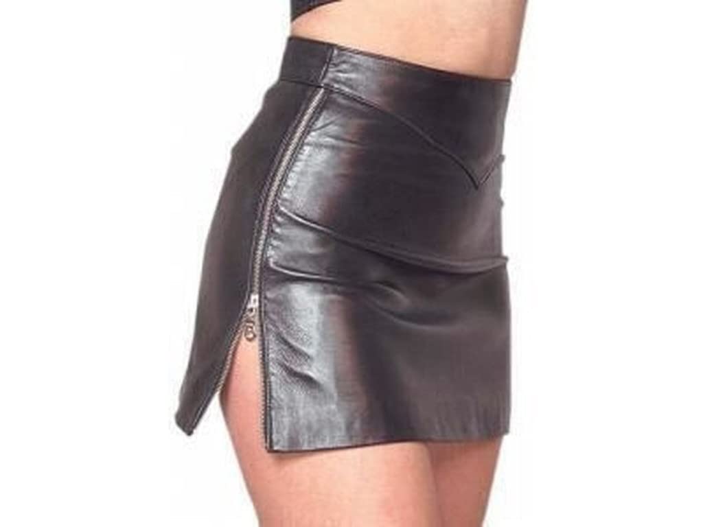 Handmade Black Leather Mini Skirt for Women - Side Zip Short Skirt, Tight Fit, High Waist, Faux Leather Pencil Skirt - Perfect for Night Out, Club Wear, Party Outfits and Date Nights