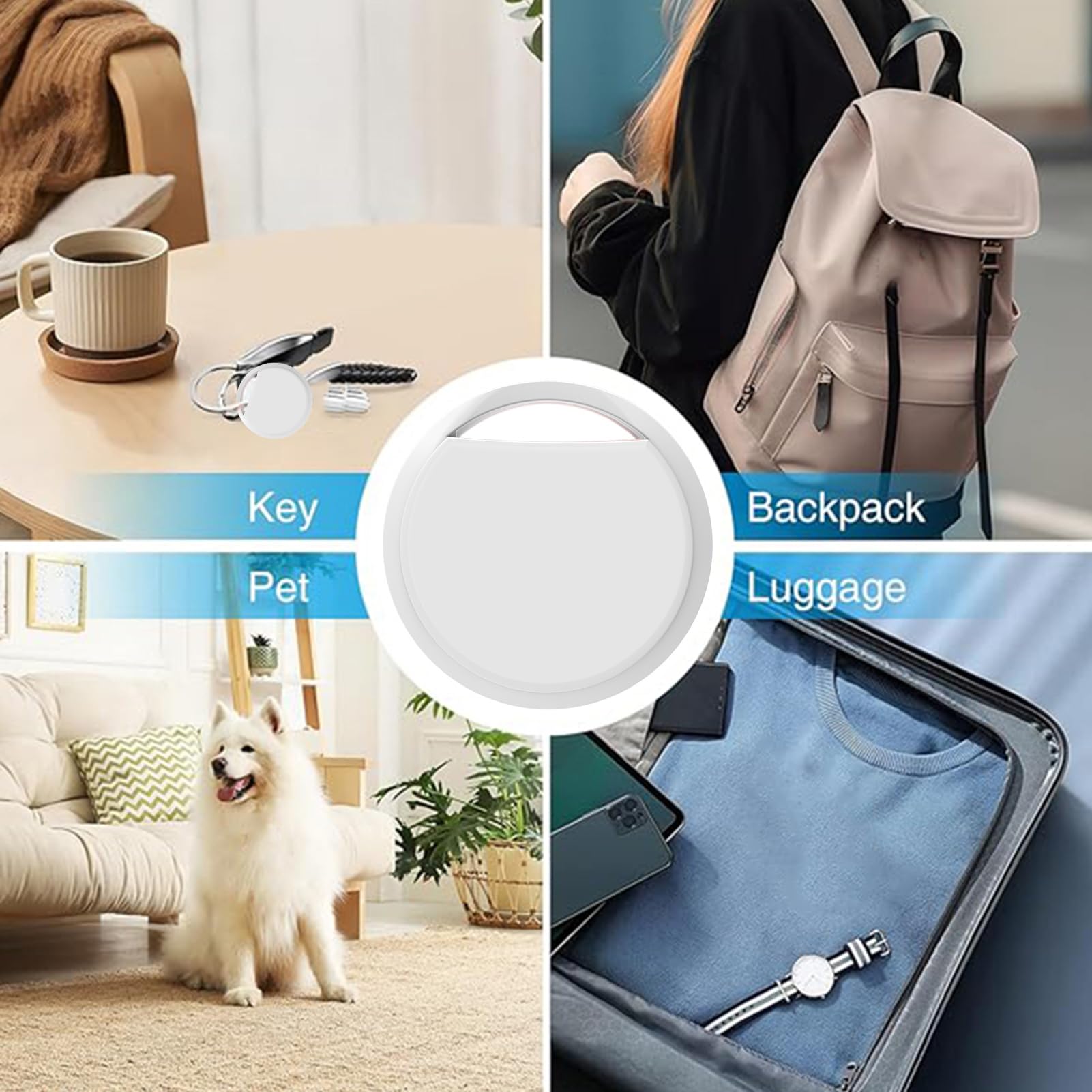 Bluetooth Key Finder & Luggage Tracker - Apple Find My Compatible GPS Tracker for Keys, Wallets, Bags | Anti-Loss Device for Travel, Office & Daily Use
