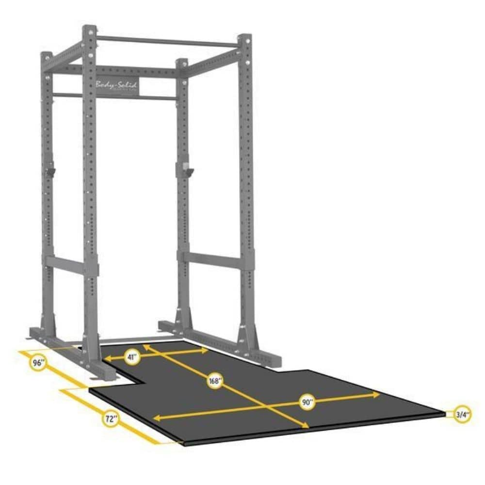 Body Solid Power Rack Floor Mat SPRPLATFORM - Heavy Duty Gym Floor Protection for Weightlifting, Home & Commercial Fitness Equipment - Perfect for Garage Gyms, CrossFit & Strength Training Workouts
