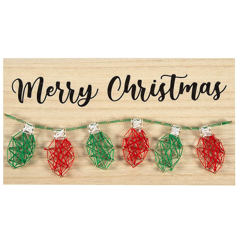 Christmas Lights String Art Craft Kit - DIY Holiday Decorations for Home, Wall & Gifts - Perfect for Festive Parties, Christmas Tree Decor & Seasonal Crafts