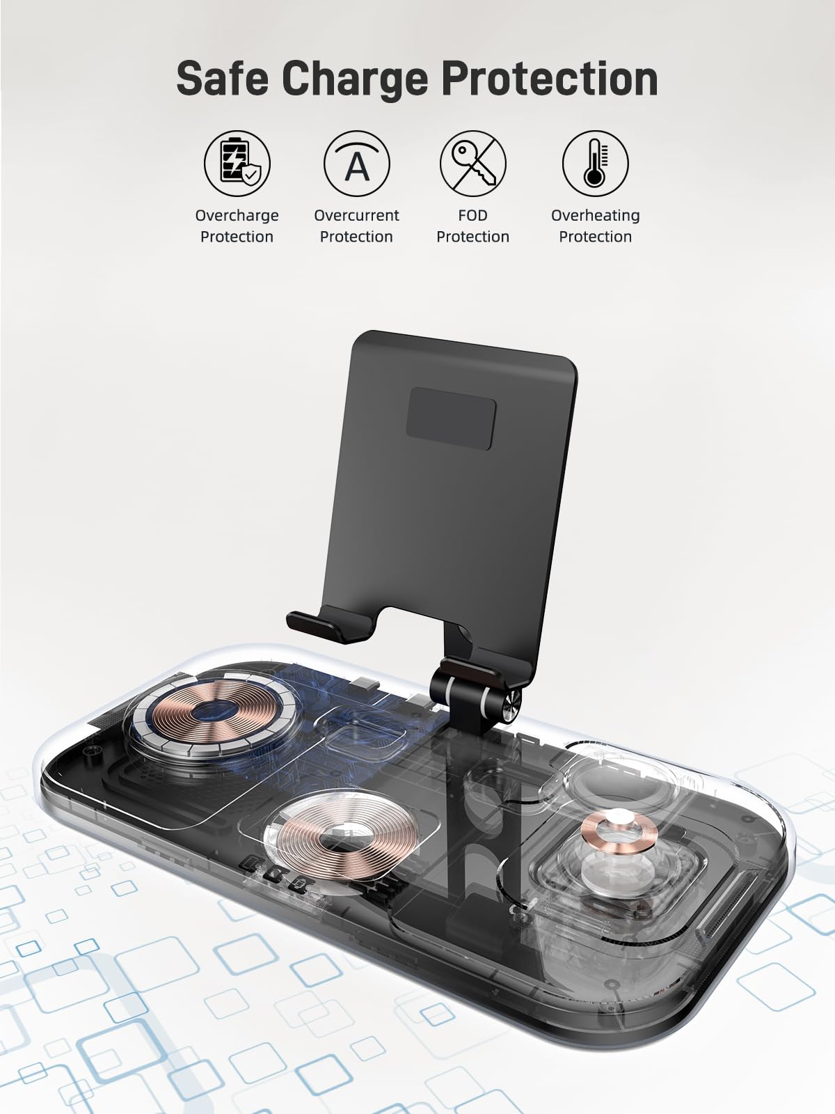 4 in 1 Wireless Charging Station for iPhone 16/15/14/13, Apple Watch 9/8/7/6/5, AirPods 3/2/Pro & iPad - Fast Multi-Device Charger Stand - Perfect for Home, Office & Travel