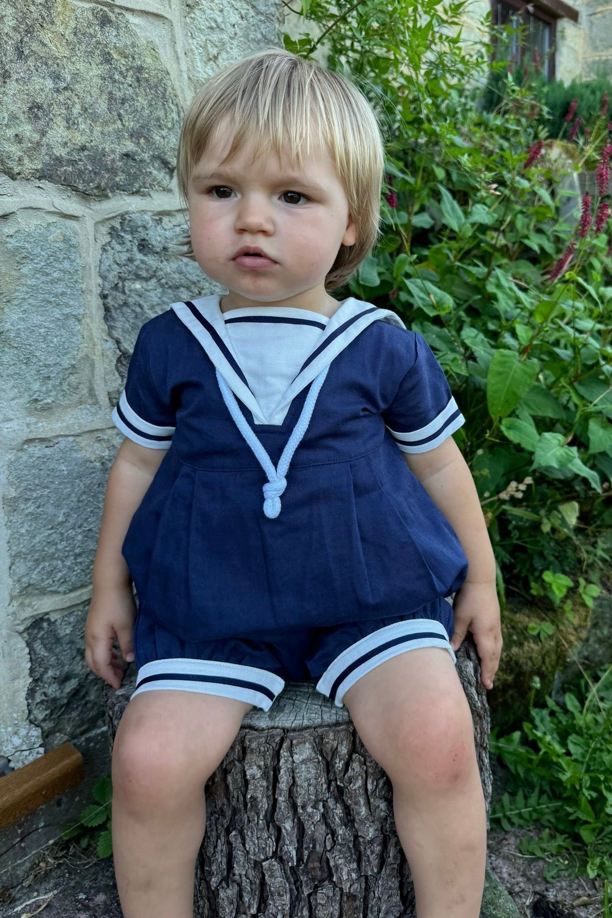 Jacques Navy Sailor Romper for Baby Boys & Girls - Cute & Comfortable One-Piece Outfit - Perfect for Beach, Party & Photo Shoots