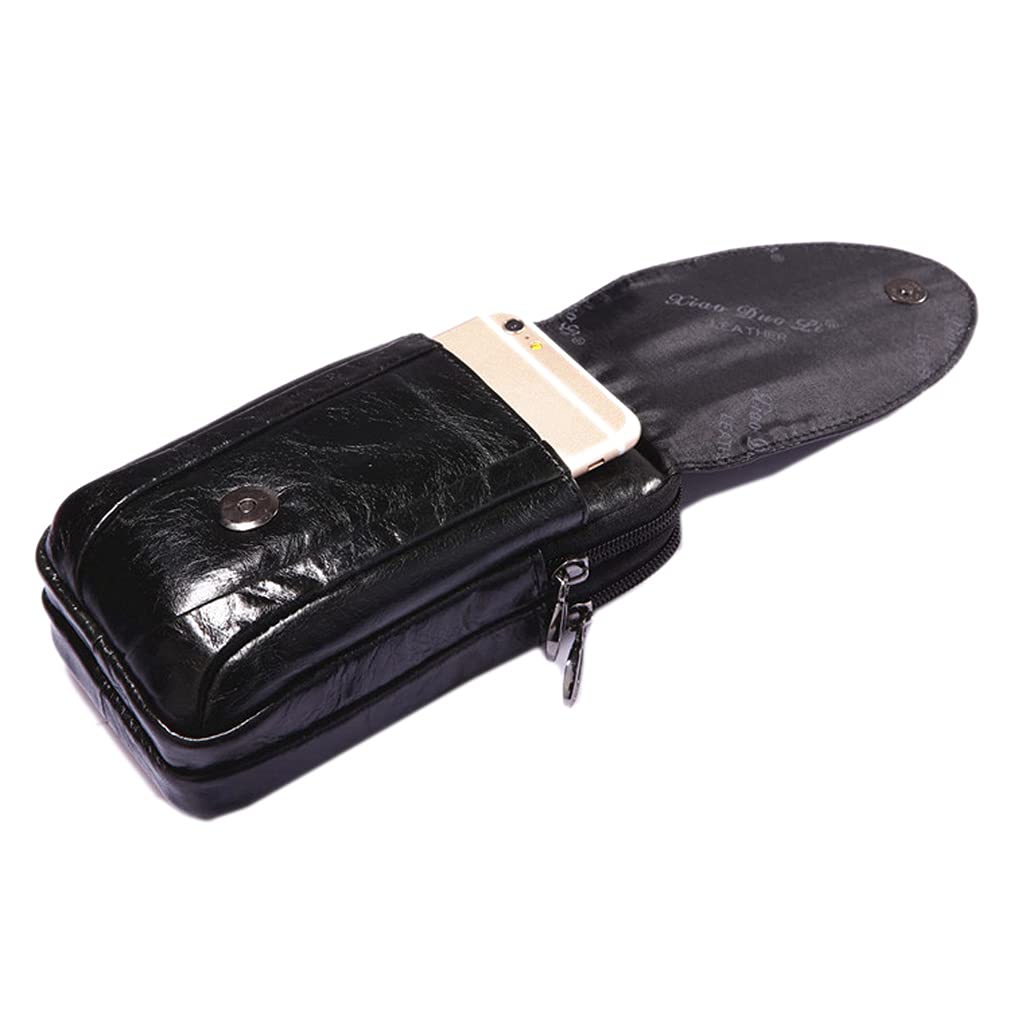 Premium Genuine Crocodile Leather Phone Belt Bag for Men - Waist Pack with Money Pouch, Travel Outdoor Essentials Holder - Perfect for Hiking, Running, Gym & Daily Use