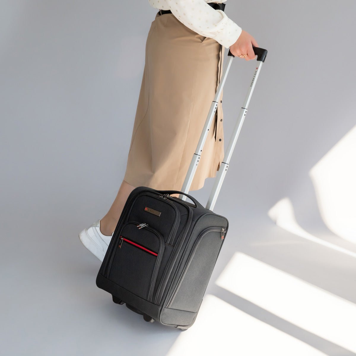 Air Canada Indigo Lite 16 Inch Underseat Carry-On Luggage - Compact Spinner Suitcase for Air Travel, Perfect for Short Trips & Business Travel