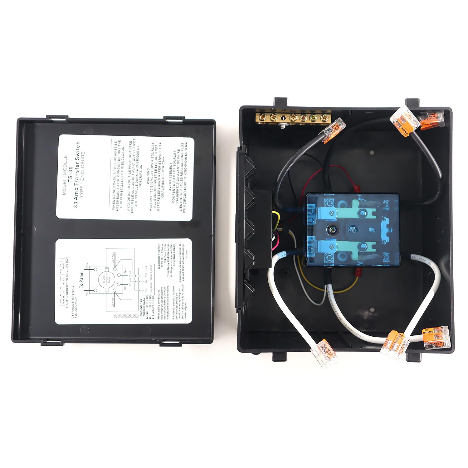 30 Amp Automatic Transfer Switch for RV, Travel Trailer & Camper Van - Generator Transfer Switch for Inverter, Shore Power & Generators (120V) - Perfect for Off-Grid Living, Emergency Backup & Mobile Power Solutions