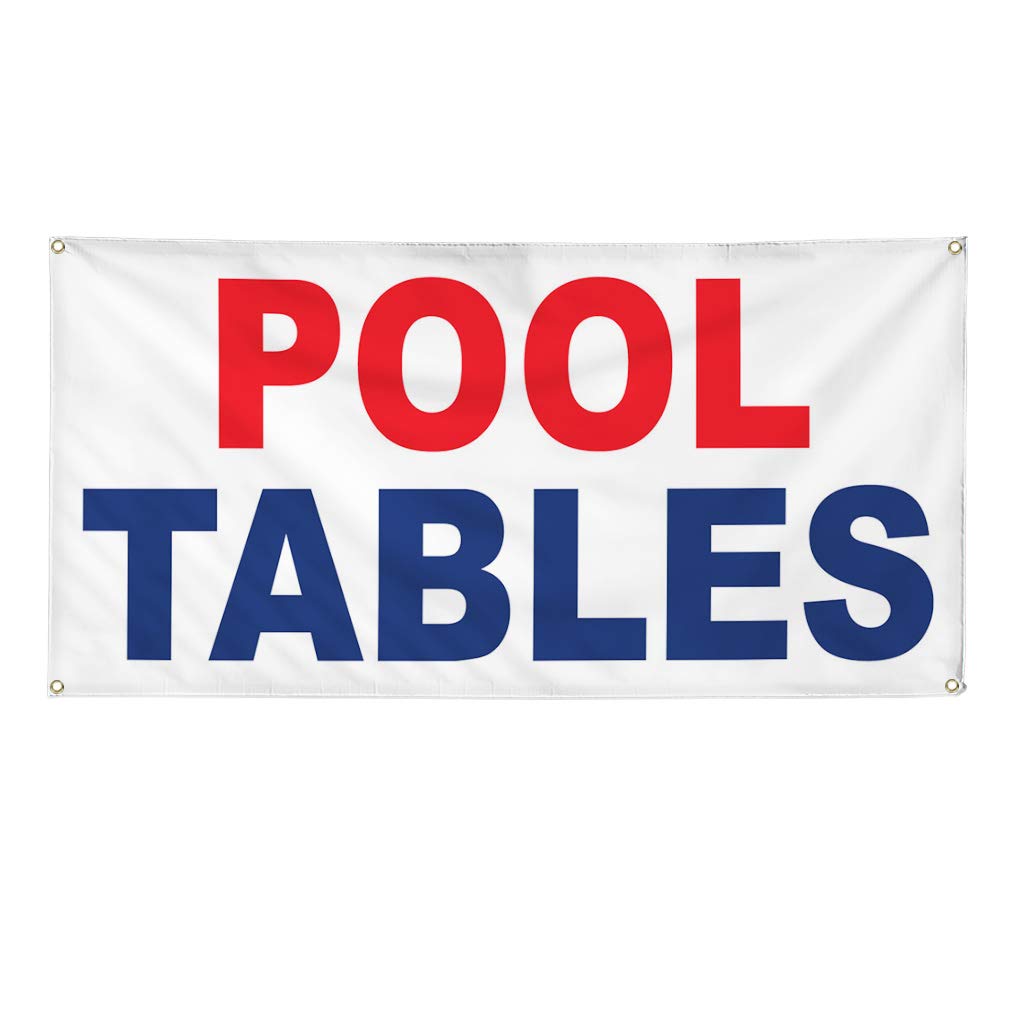 Durable Vinyl Banner for Pool Tables, Business & Outdoor Use - Weatherproof, Industrial Yard Signs with 4 Grommets (24x48 Inches) - Perfect for Advertising, Events & Backyard Decor