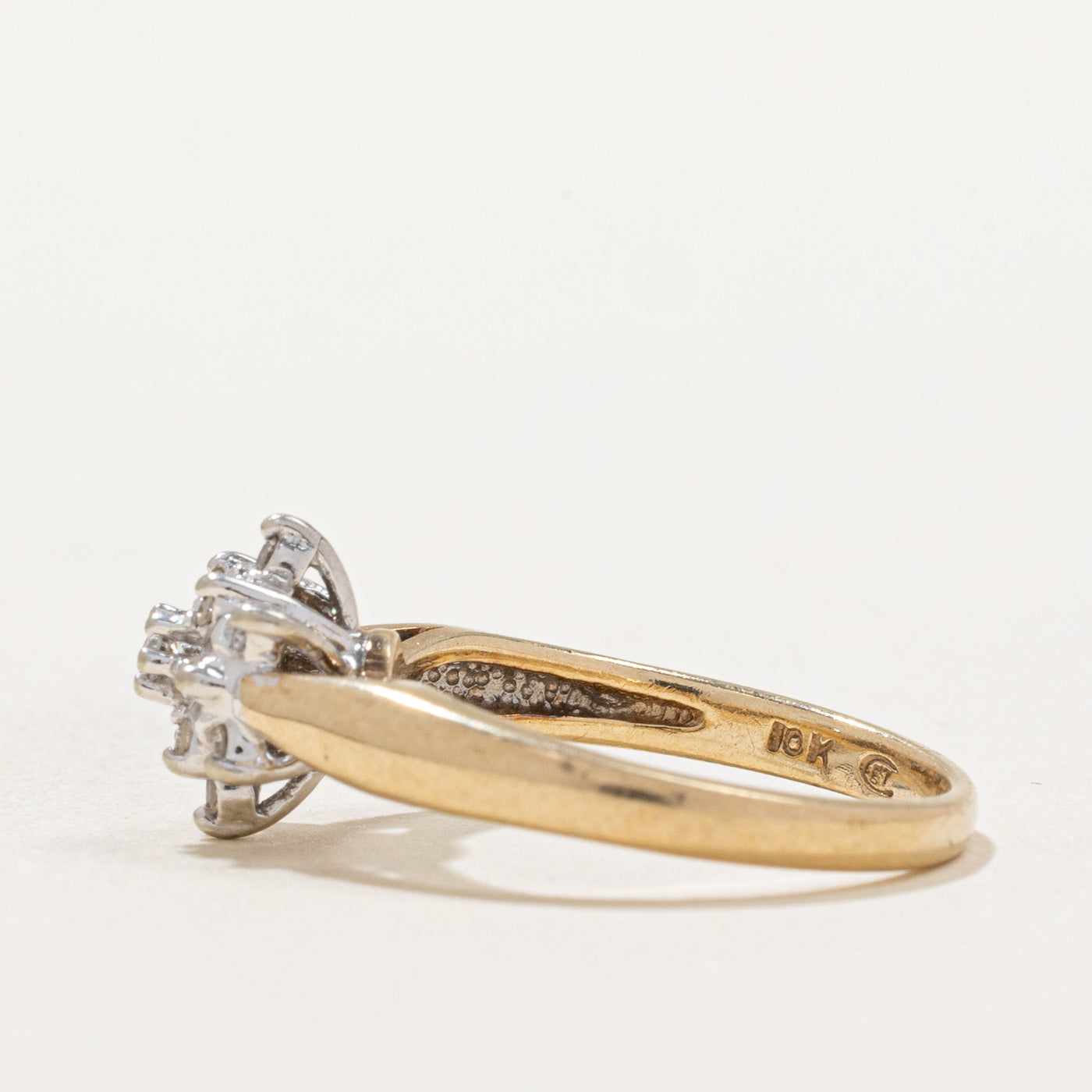 0.10ctw Diamond Cluster Ring - Size 5 | Elegant Wedding Band, Anniversary Gift & Everyday Jewelry for Women | Perfect for Engagements, Date Nights & Special Occasions