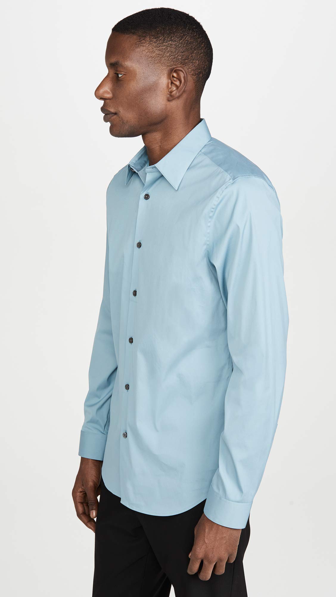 Theory Men's Sylvain Slim Fit Long Sleeve Stretch Button Down Dress Shirt for Work & Business Casual Outfits | Premium Cotton Blend Comfort