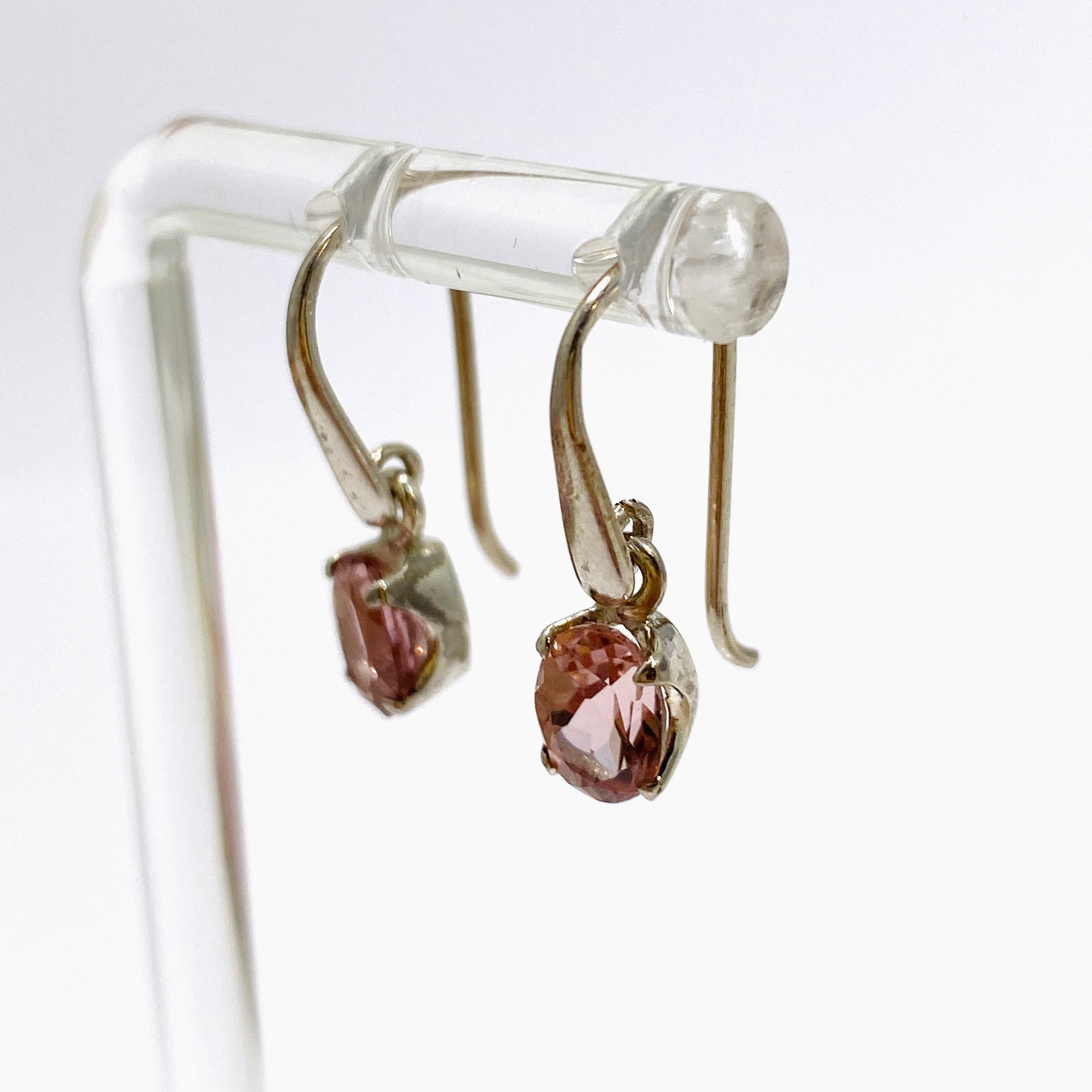 Natural Pale Pink Tourmaline Oval Faceted Stud Earrings - 925 Sterling Silver Jewelry for Women - Perfect for Weddings, Date Nights & Special Occasions