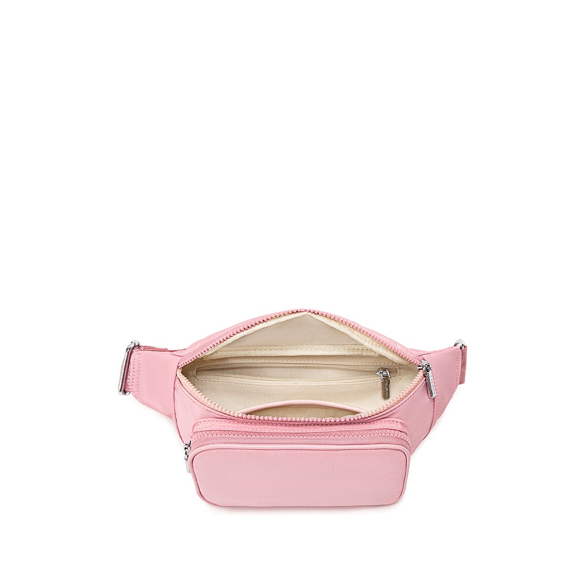 Aaliyah Vegan Fanny Pack - Nylon Waist Bag for Women | Light Pink | Perfect for Travel, Gym & Outdoor Activities
