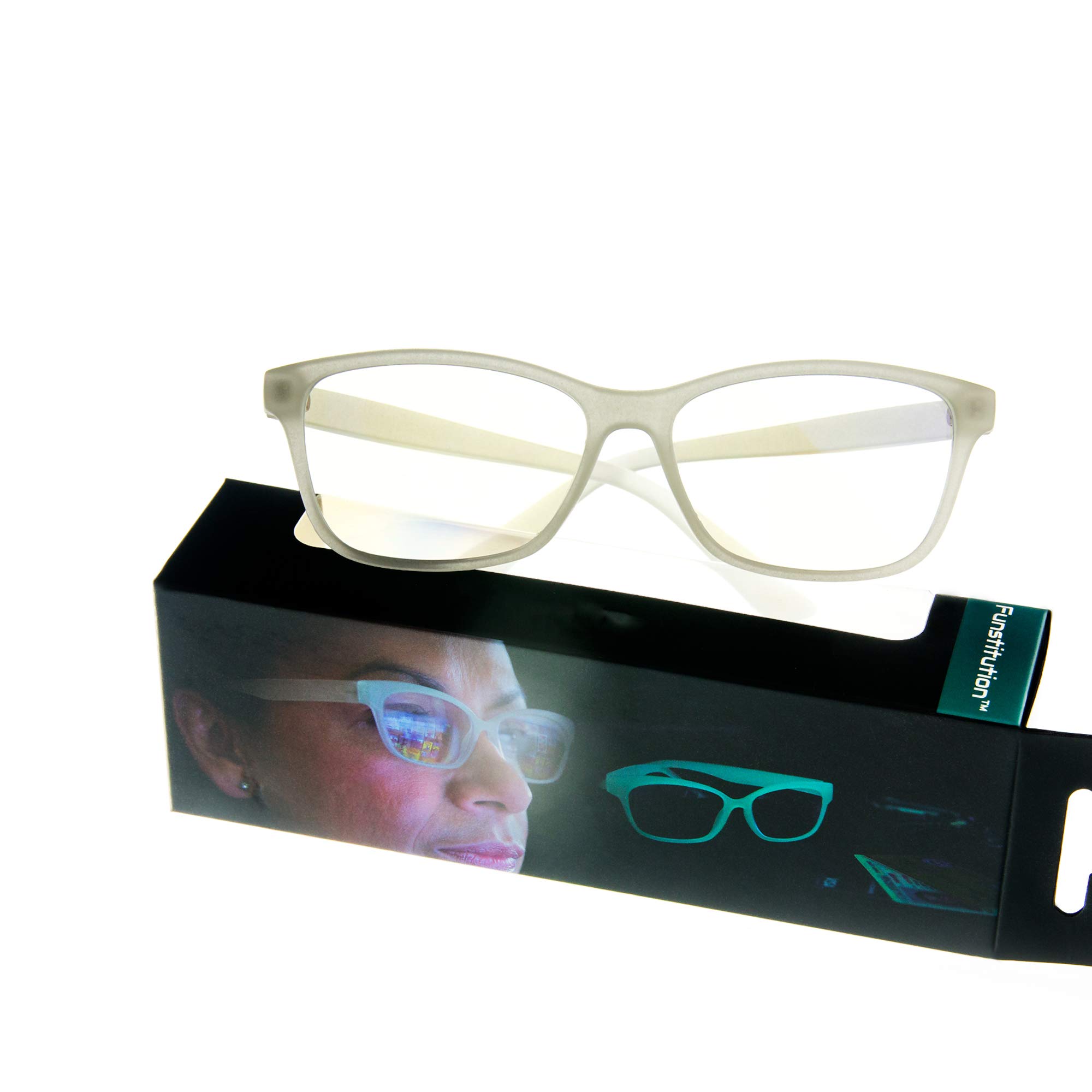 Blue Light Blocking Glasses for Screen Protection - Stylish Anti Eye Strain Glow in The Dark Reading Glasses - Perfect for Computer Work, Gaming & Night Reading