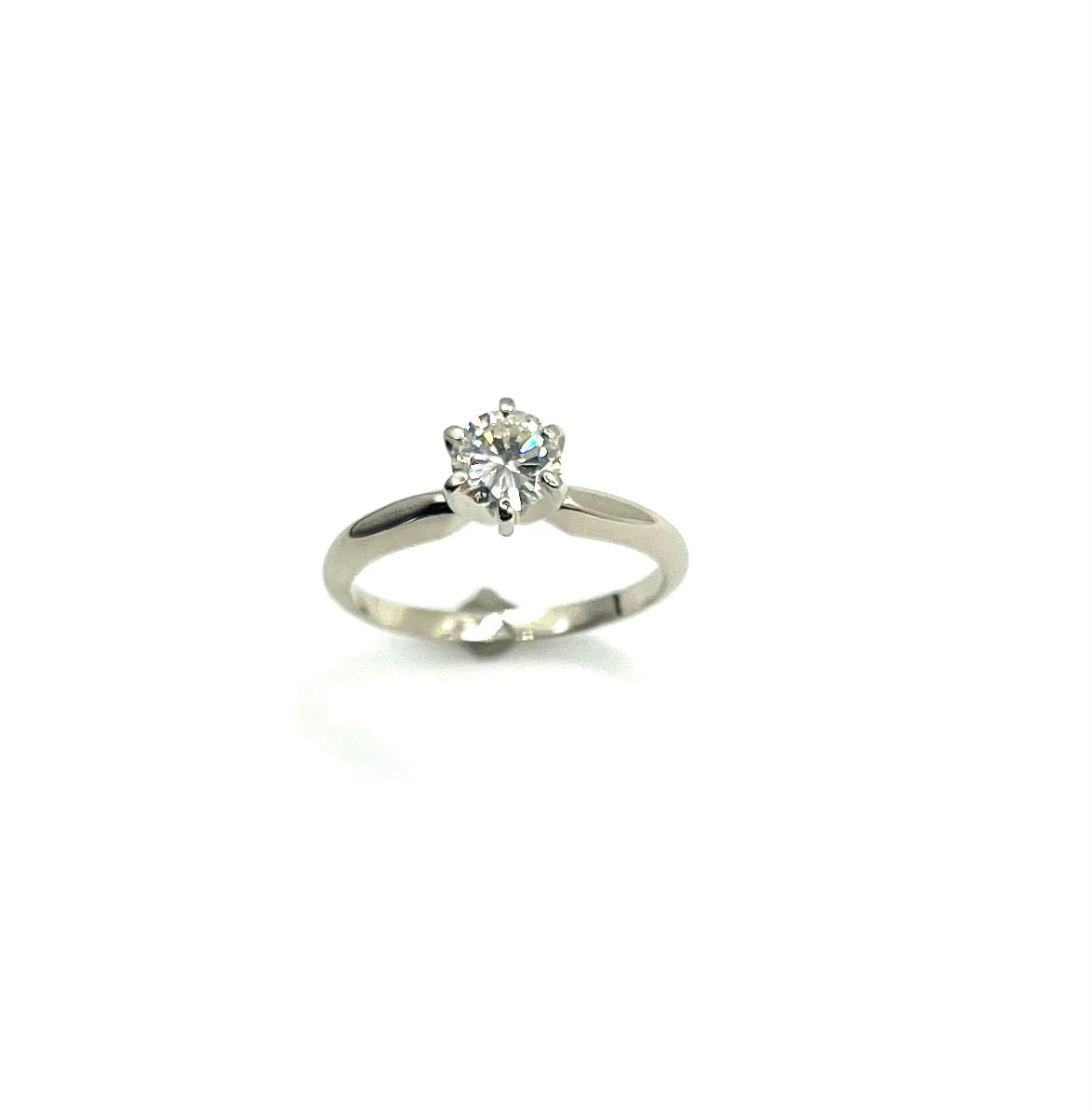 Natural 70pt Solitaire Diamond Engagement Ring - 14K White Gold Wedding Band for Women - Perfect for Proposals, Anniversaries & Special Occasions