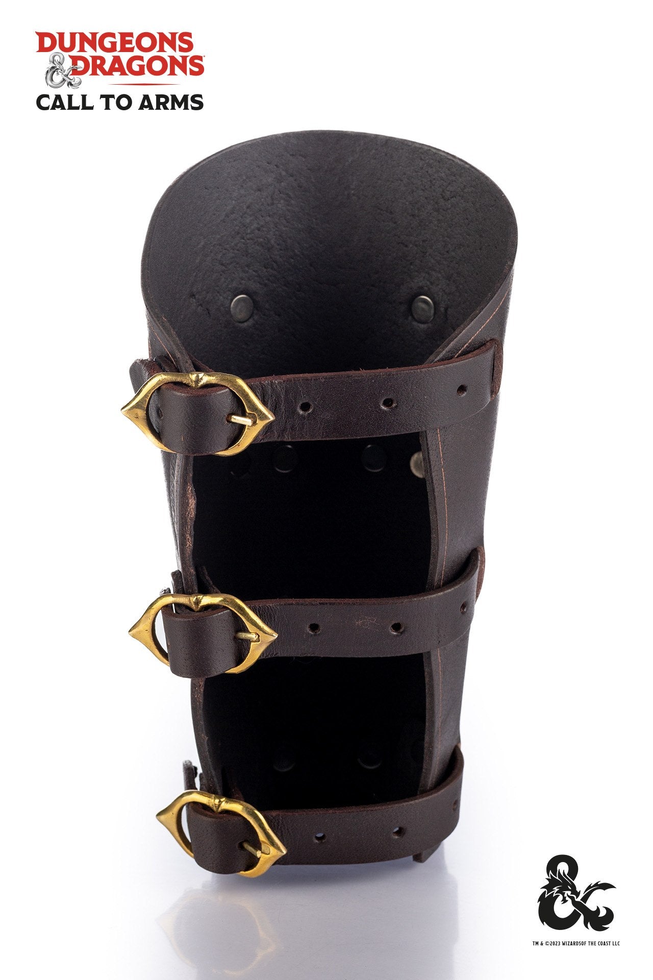 Dungeons & Dragons Fighter Leather Bracers - Brown Medieval Fantasy Armor for LARP, Cosplay & Tabletop RPG Gaming