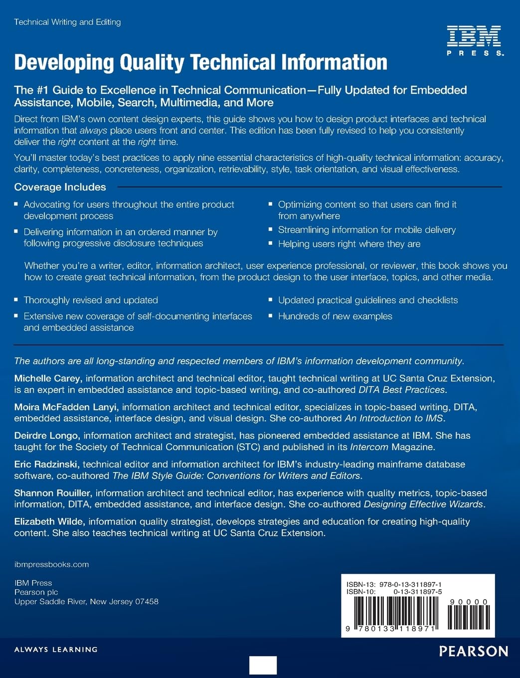 Developing Quality Technical Information: A Handbook for Writers and Editors (IBM Press) - Essential Guide for Technical Writing, Documentation & Editing Professionals | Perfect for IT, Software Development & Engineering Teams