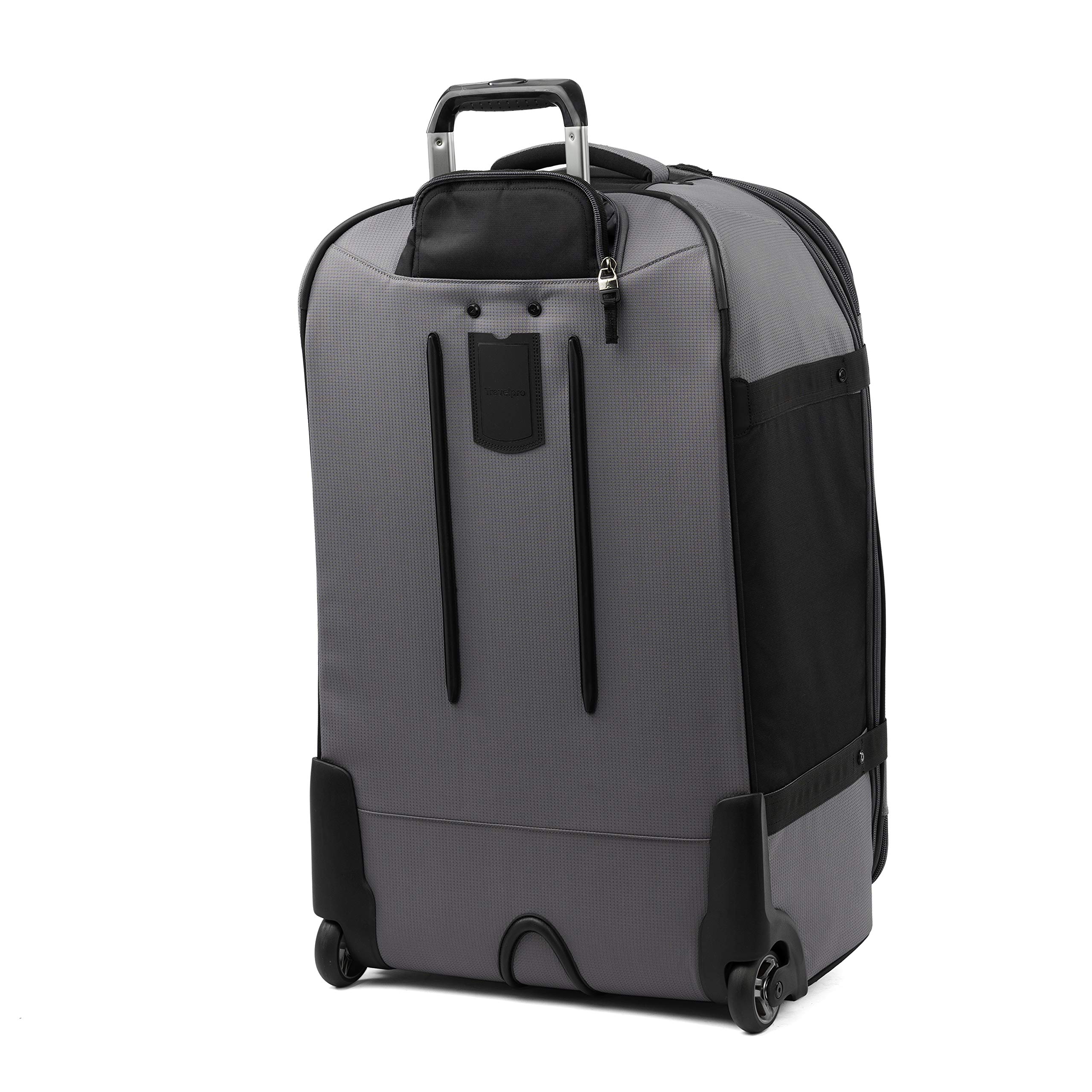 Travelpro Unisex-Adult Bold Softside Expandable Rollaboard Upright Luggage, Grey/Black, Checked-Large 28-Inch - Perfect for International Travel, Business Trips & Vacation Packing