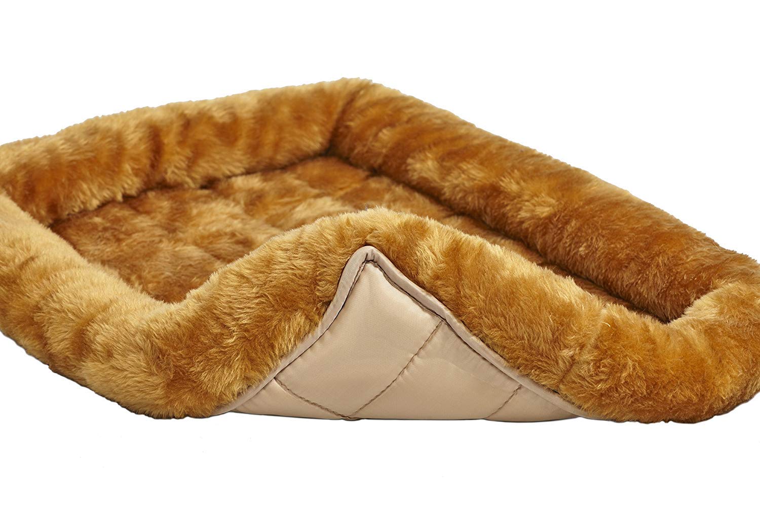 MidWest Homes for Pets 54-Inch Large Bolster Dog Bed for Giant Breeds - Orthopedic Support for Great Dane, Mastiff & Cats - Fits 54L Crate - Cinnamon Brown - Perfect for Living Room, Bedroom & Crate Comfort