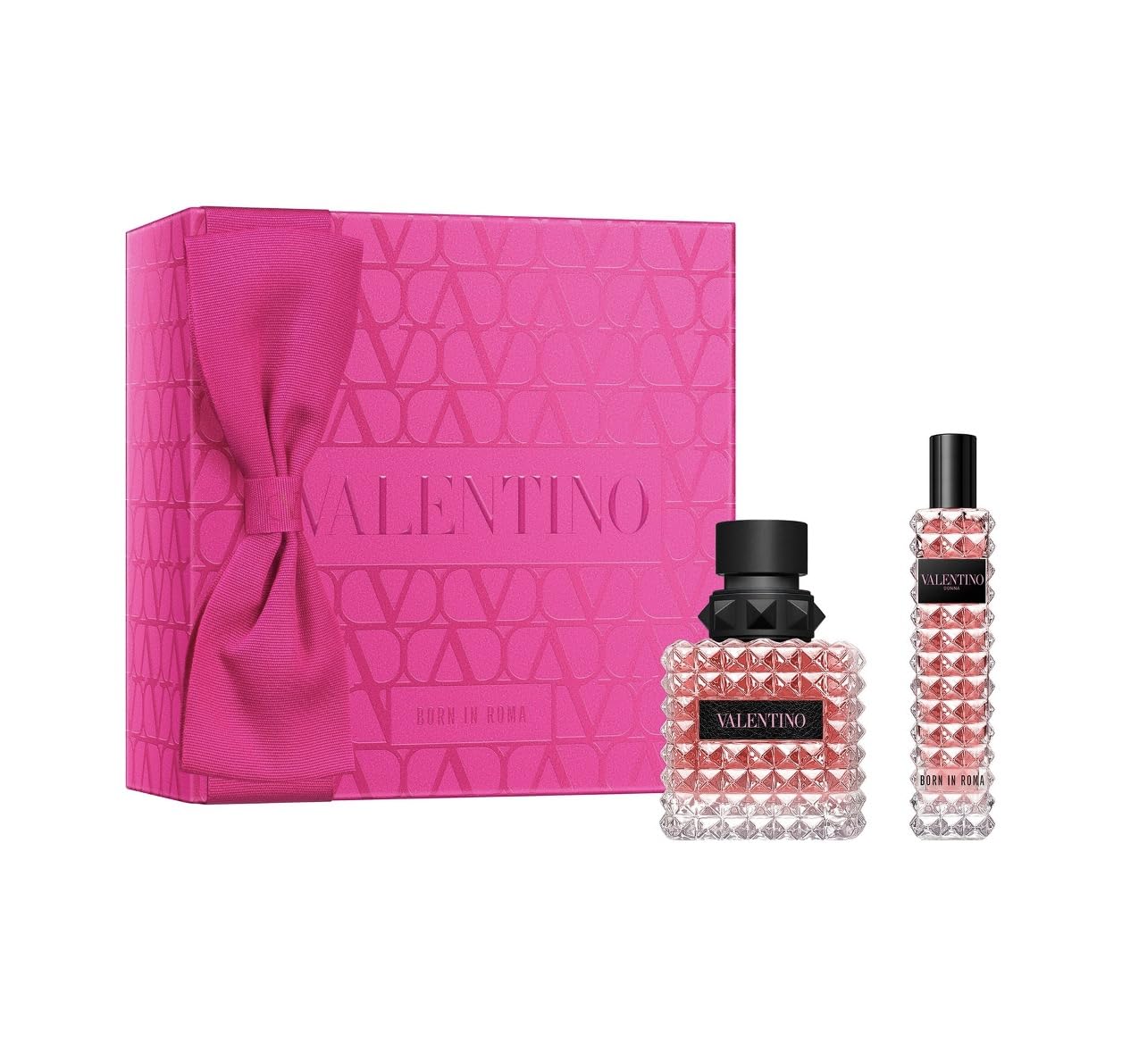 Valentino Born in Roma Donna Perfume Gift Set for Women - 1.7 oz EDP + 0.5 oz Travel Spray | Romantic Date Night & Special Occasion Fragrance