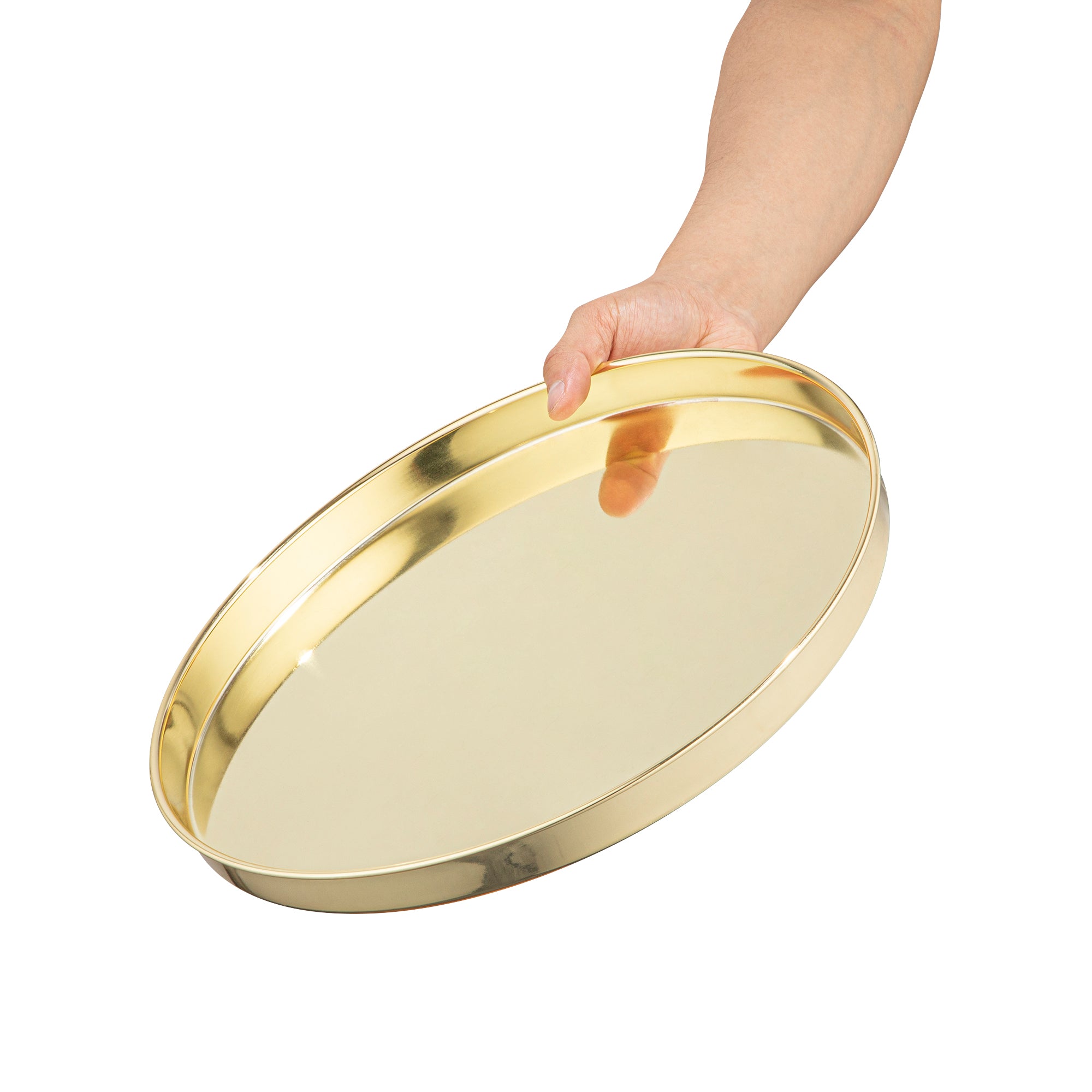 Luxury Gold Plated Stainless Steel Serving Tray - 12.5