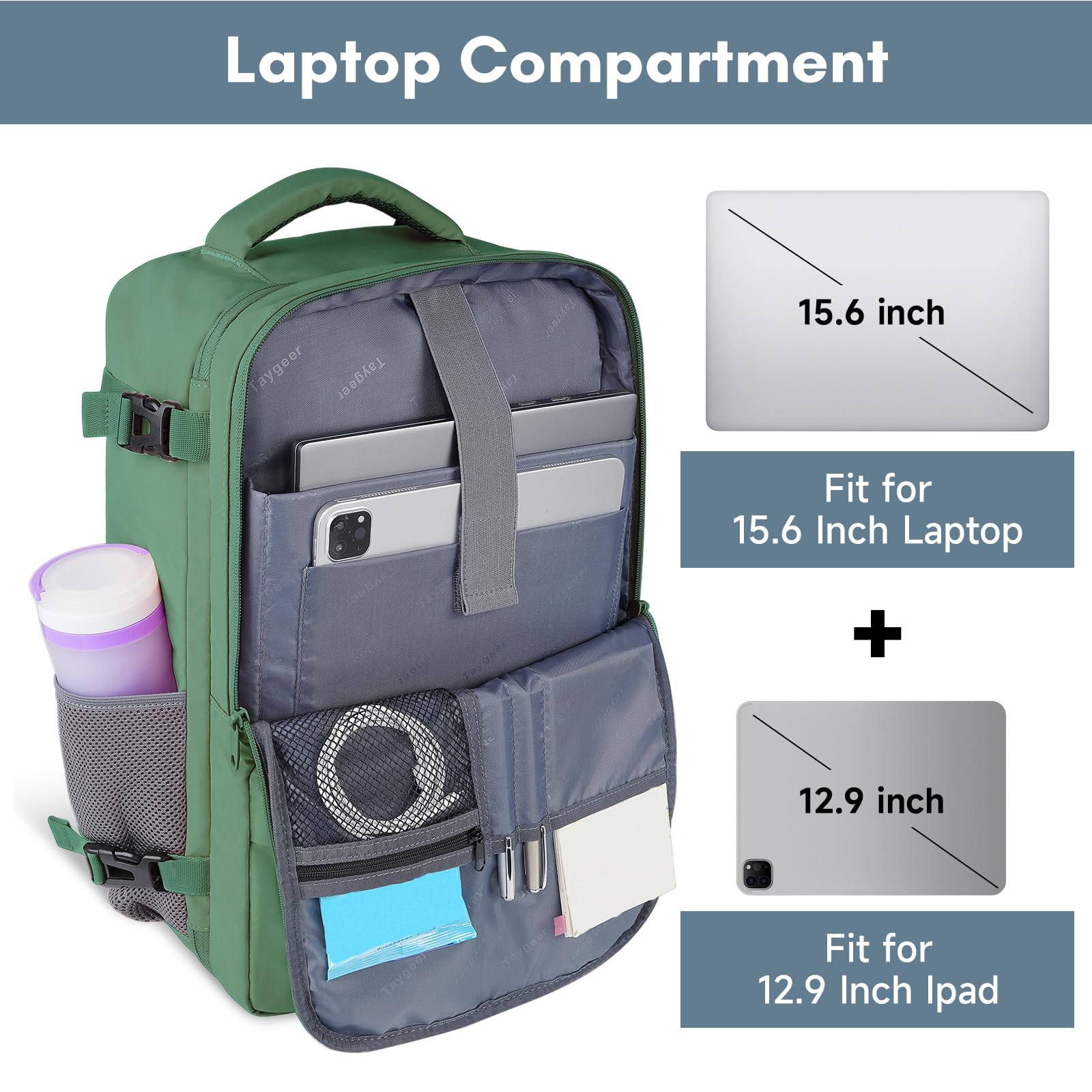 TSA Approved Travel Backpack with USB Port - Carry On for Women & Men - Perfect for Air Travel & Commuting