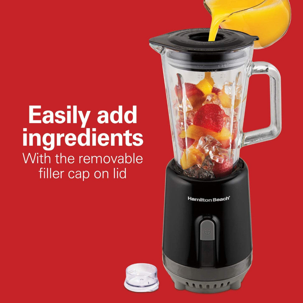 Hamilton Beach Personal Blender for Shakes & Smoothies - 51157 - Compact Countertop Blender for Protein Shakes, Frozen Drinks & Healthy Smoothies at Home, Office or Gym
