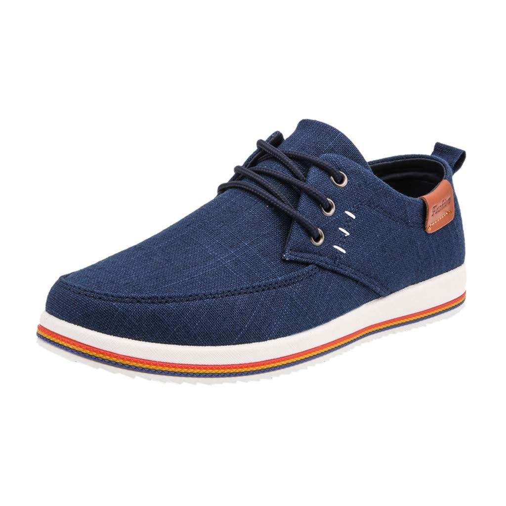 **Men's Casual Canvas Slip-On Shoes - Comfortable Summer Outdoor Dress Shoes for Walking, Travel & Daily Wear**